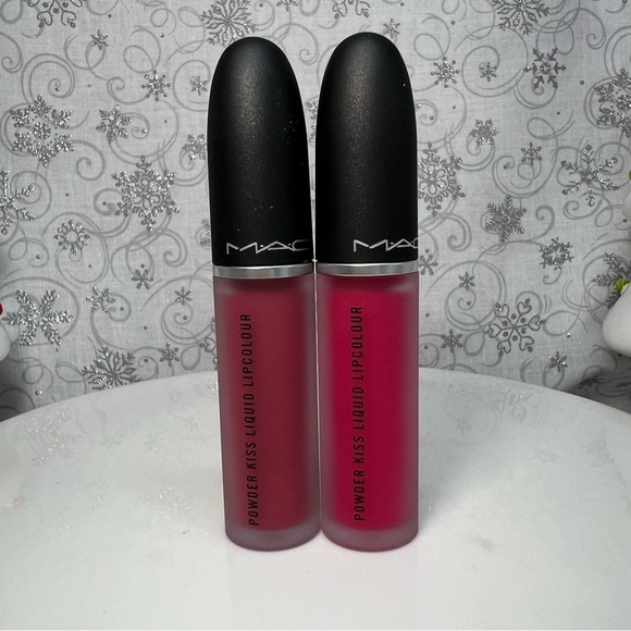 MAC Cosmetics Kiss It Twice Lipstick Kit - Powder Kiss Liquid - Pinks #984 #988 - Picture 2 of 7
